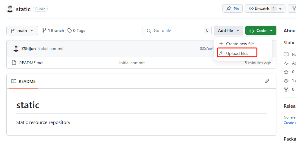 upload files